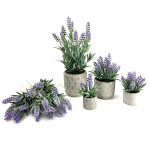 Planta de maceta artificial moderna Decoración del hogar Arreglos florales de lavanda Decoración de mesa